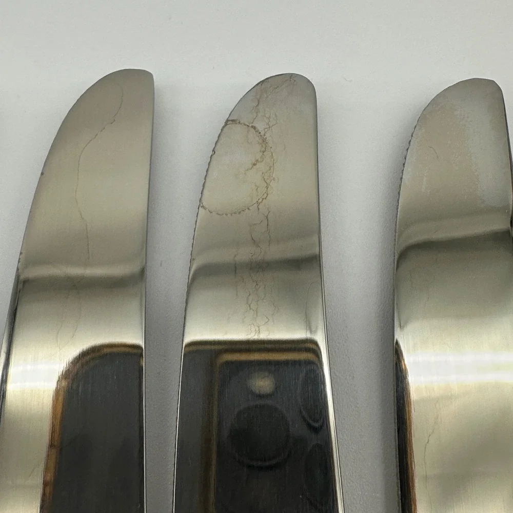 Temp-tations by Tara 18/10 Stainless Pumpkin Fall Harvest Dinner Knives Set of 5